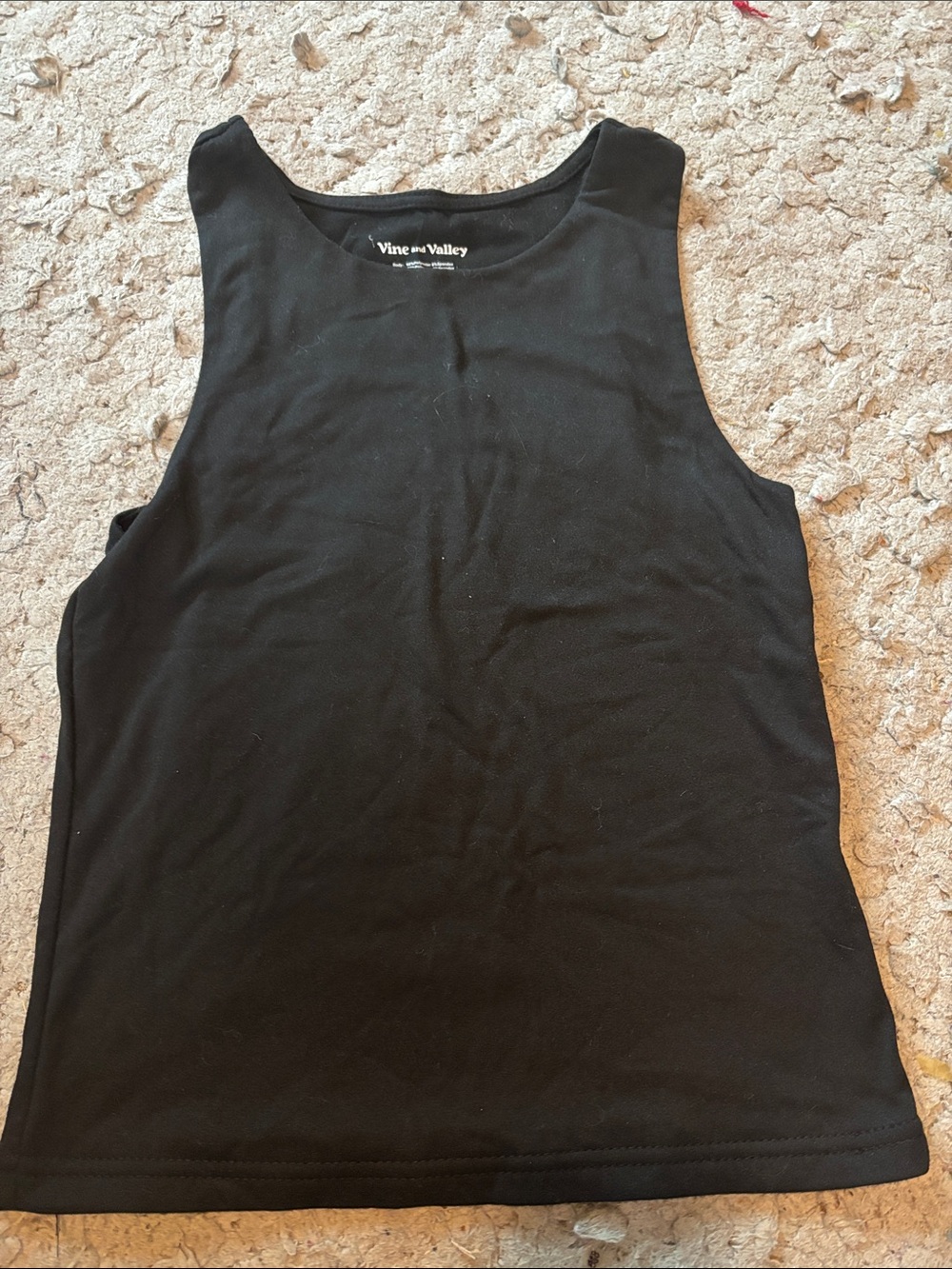 Vine & Valley Black Ribbed Tank Top - Women's Sleeveless